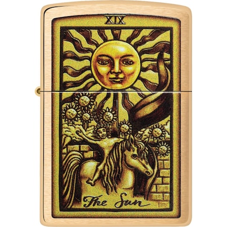 Zippo 2024 Zippo 204B Tarot Card Design, Brushed Brass ZIP-48758